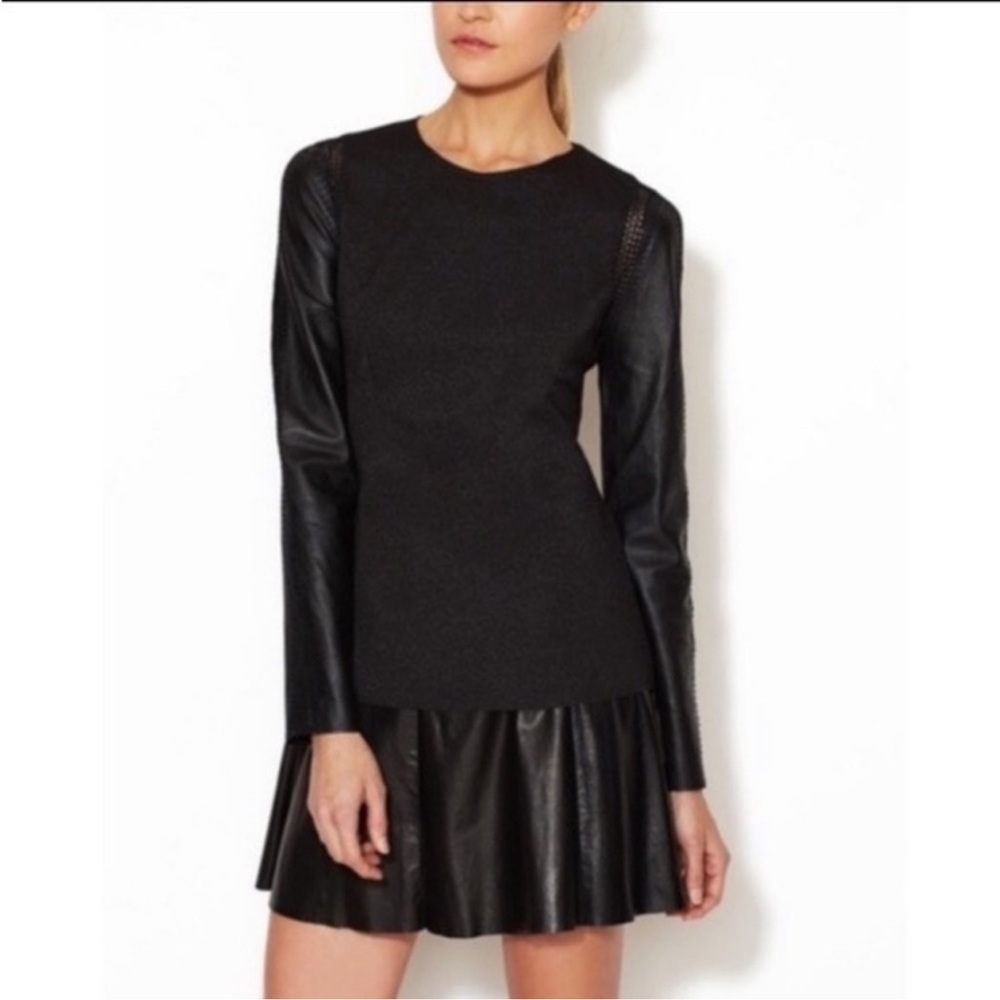 STELLA JAMIE GENUINE LEATHER TOP Sz MD